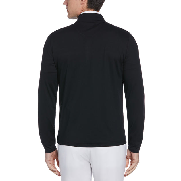 Color Block 1/4 Zip Sweater In Black | Original Penguin®