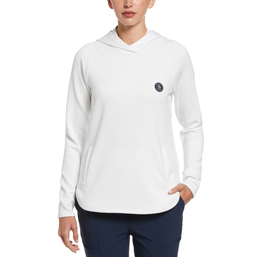 Womens Knit Hoodie Golf Sweater In White Original Penguin