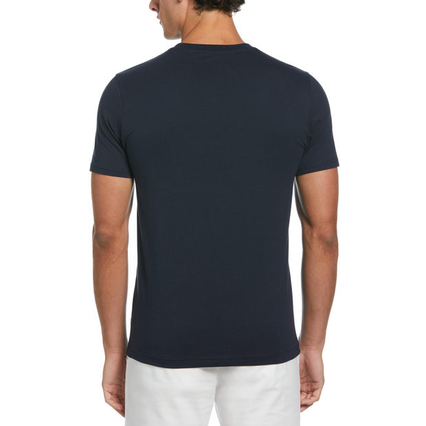 Short Sleeve Original Penguin Logo T-Shirt In Dark Sapphire