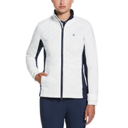 Women's Insulated Full Zip Golf Jacket With Stretch Panels In Bright White