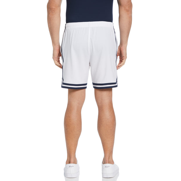 Performance Colour Block Tennis Shorts In Bright White