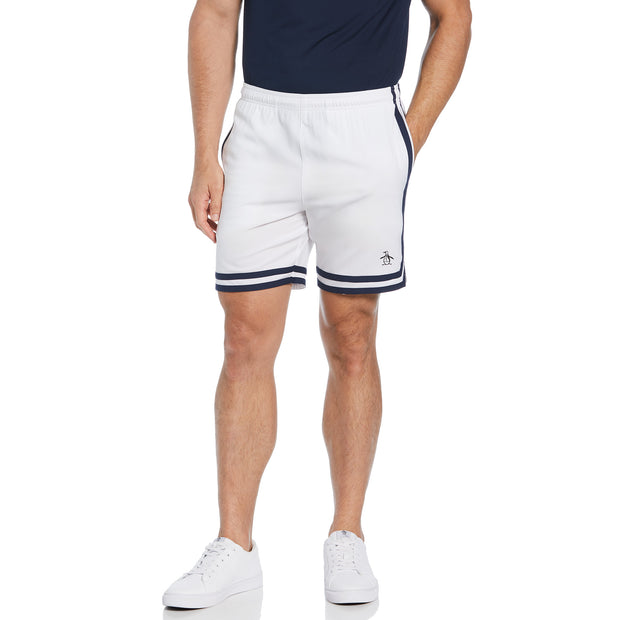 Performance Colour Block Tennis Shorts In Bright White