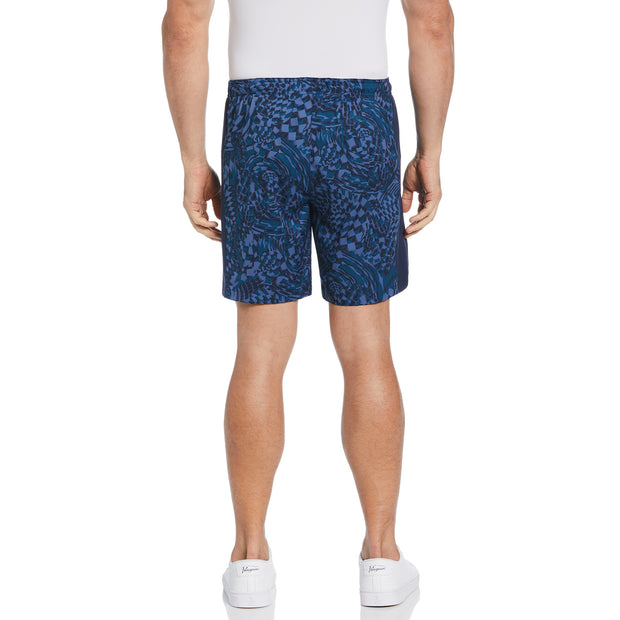 7" Motion Check Block Performance Tennis Shorts In Black Iris