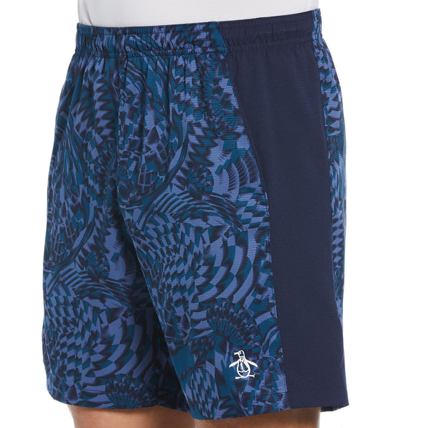 7" Motion Check Block Performance Tennis Shorts In Black Iris