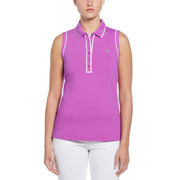 Women's Veronica Sleeveless Golf Polo Shirt In Purple Cactus Flower