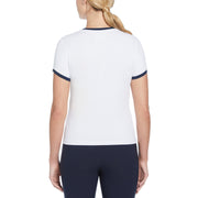 Women's Circle Pete Performance Tennis T-Shirt In Bright White