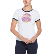 Women's Circle Pete Performance Tennis T-Shirt In Bright White