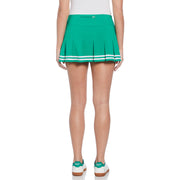 Women's 13" Contrast Hem Pleated Tennis Skort In Jelly Bean