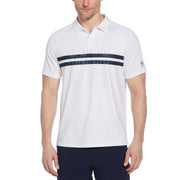 Colour Block Logo Performance Tennis Polo Shirt In Bright White