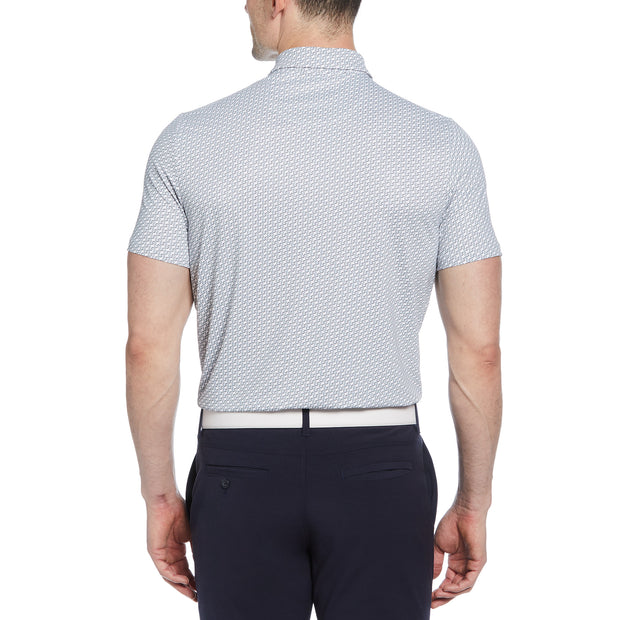 Heritage Geo Print Golf Polo Shirt In Quarry