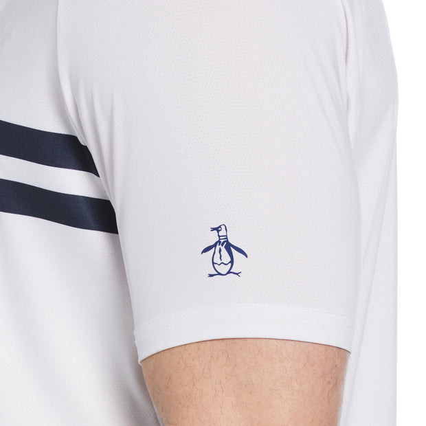 Colour Block Logo Performance Tennis Polo Shirt In Bright White