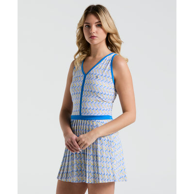 Women's Cut-Out Tennis Dress With Pleats In Bright White