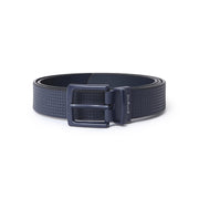 Tonal Textured Belt In Black Iris