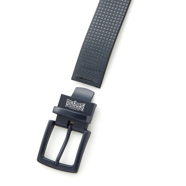 Tonal Textured Belt In Black Iris