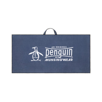 Penguin Waffle Golf Towel In Black Iris