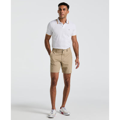 Technical Flat Front 8" Golf Shorts In Chinchilla