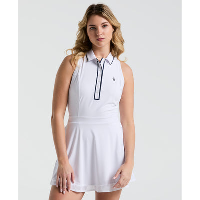 Women's Veronica Sleeveless Golf Dress With Shorts In Bright White