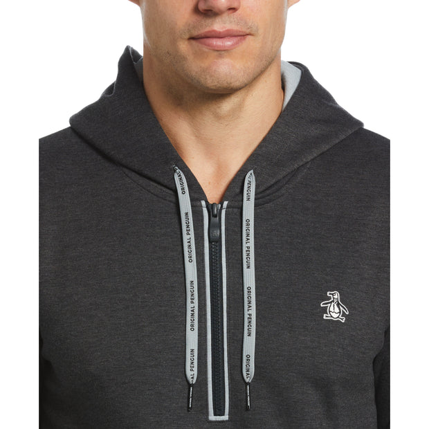 Earl Color Block Layering Golf Hoodie In Dark Caviar Heather