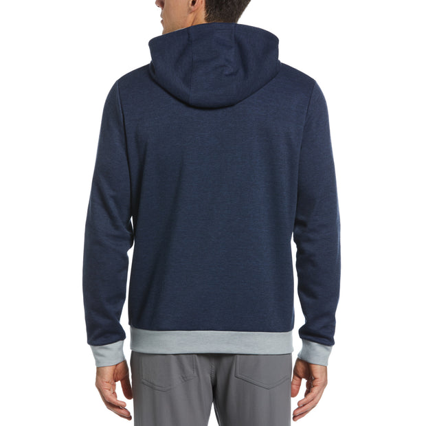 Earl Colour Block Layering Golf Hoodie In Black Iris Bijou Heather