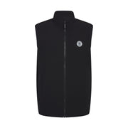 Mixed Media Reversible Fleece Golf Vest In Caviar