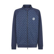 Penguin Print Heritage Golf Track Jacket In Black Iris Bijou Heather