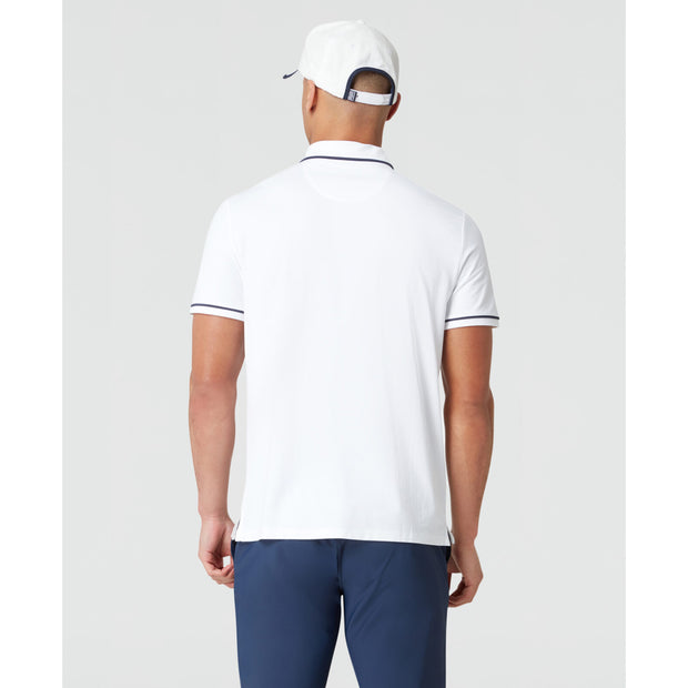 Technical Earl Short Sleeve Golf Polo Shirt In Bright White