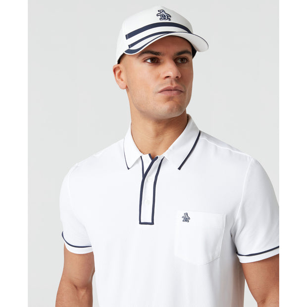 Technical Earl Short Sleeve Golf Polo Shirt In Bright White