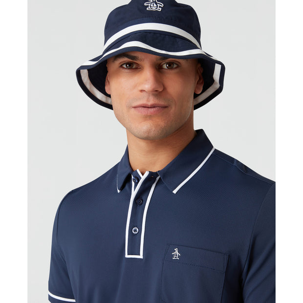 Technical Earl Short Sleeve Golf Polo Shirt In Black Iris