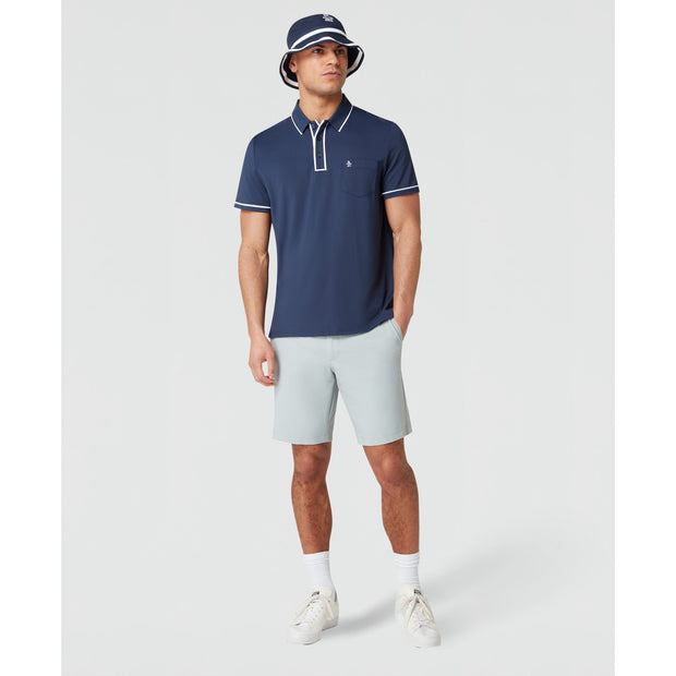 Technical Earl Short Sleeve Golf Polo Shirt In Black Iris