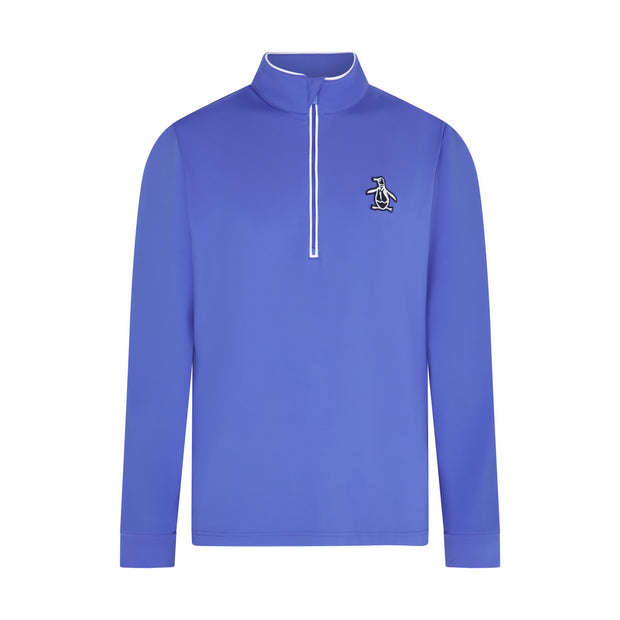 Technical Earl 1/4 Zip Long Sleeve Golf Sweater In Amparo Blue