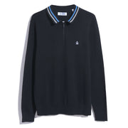 1/4 Zip Tipped Jumper In True Black