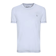 Coverstitch Crew Neck T-Shirt In Bright White