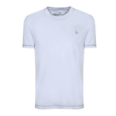 Coverstitch Crew Neck T-Shirt In Bright White