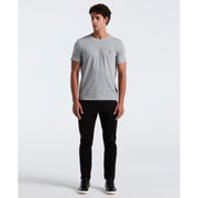 Pin Point Embroidered Logo Organic Cotton T-Shirt In Rain Heather