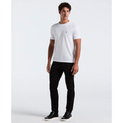 Pin Point Embroidered Logo Organic Cotton T-Shirt In Bright White