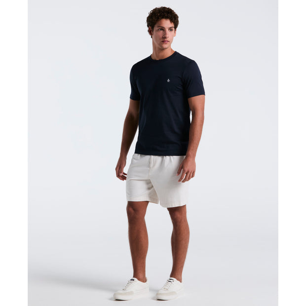 Pin Point Embroidered Logo Organic Cotton T-Shirt In Dark Sapphire