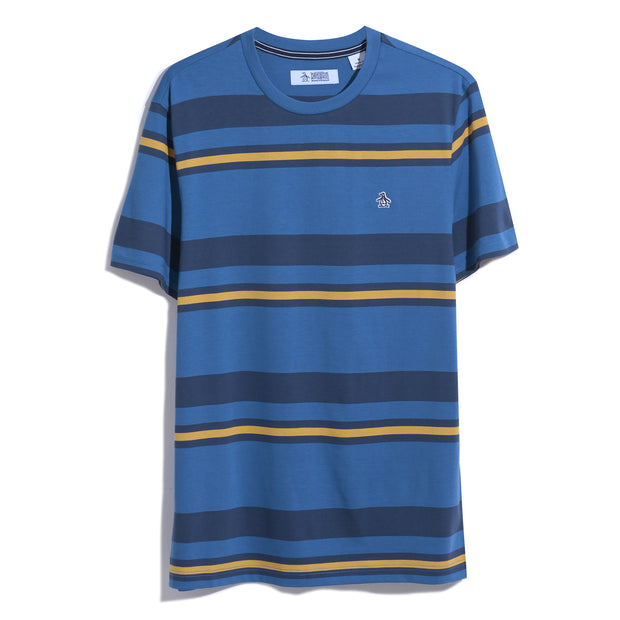 Jersey Auto Stripe T-Shirt In Star Sapphire