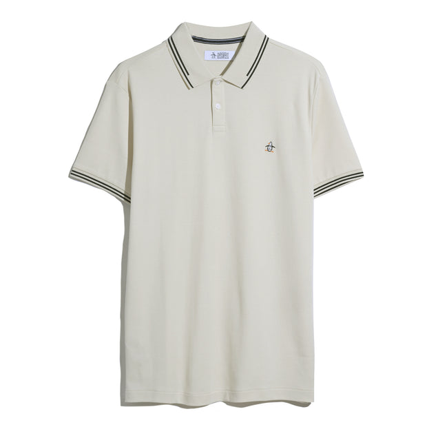 Icons Tipped Polo Shirt In Birch