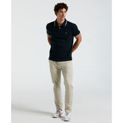 Icons Tipped Polo Shirt In Dark Sapphire