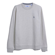 Crew Neck Sticker Pete Fleece Sweatshirt In Birch Jasper Htr