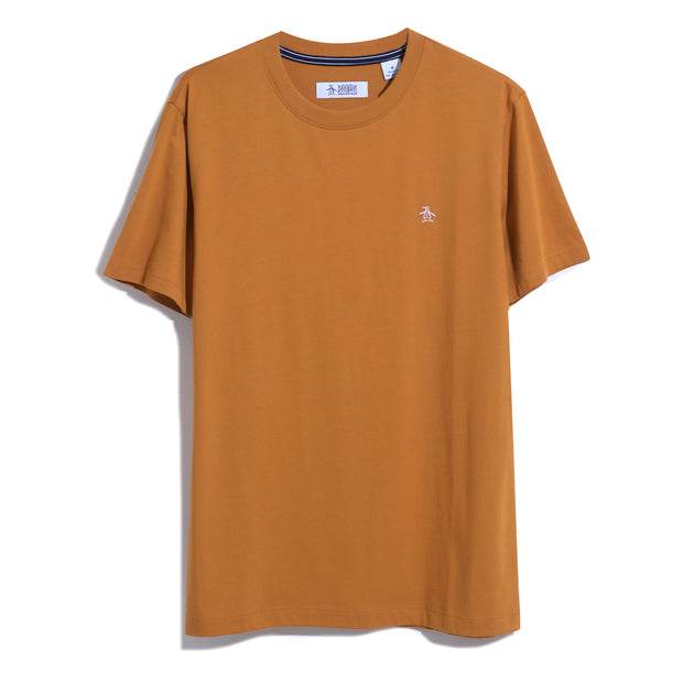 Pin Point Embroidered Pete T-Shirt In Sudan Brown