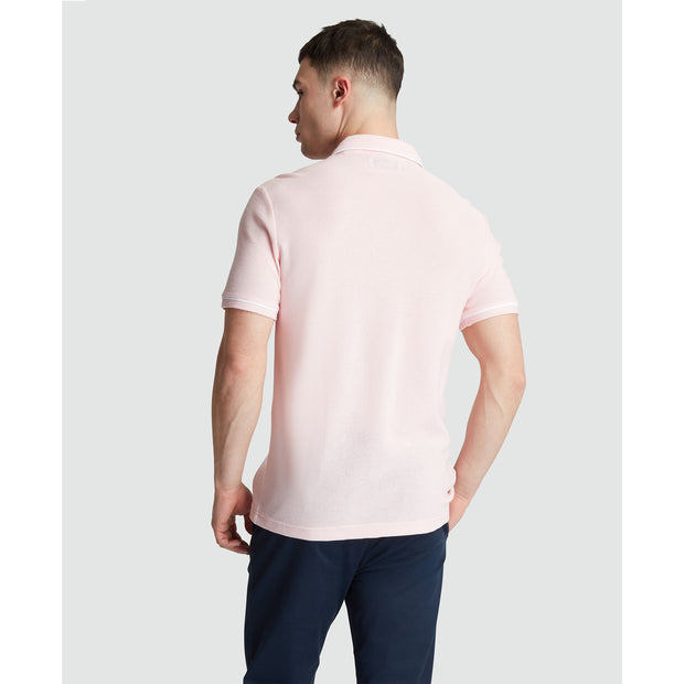 Icons Bentley Mesh Polo Shirt In Parfait Pink