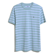 Organic Cotton Breton Striped T-Shirt In Cool Blue