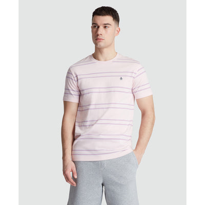 Multi Stripe T-Shirt In Parfait Pink