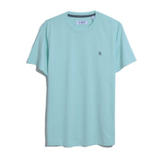 Pin Point Embroidered Pete T-Shirt In Blue Tint