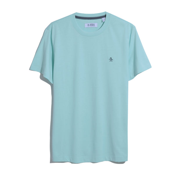 Pin Point Embroidered Pete T-Shirt In Blue Tint