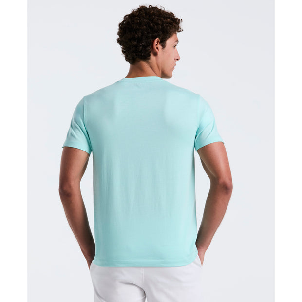 Pin Point Embroidered Pete T-Shirt In Blue Tint