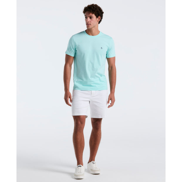 Pin Point Embroidered Pete T-Shirt In Blue Tint