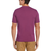 Pin Point Embroidered Pete T-Shirt In Vivid Viola