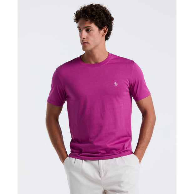 Pin Point Embroidered Pete T-Shirt In Vivid Viola